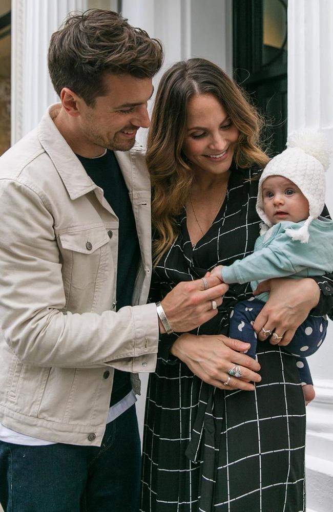 Laura Byrne and Matty J with their daughter Marlie-Mae Rose Johnson. Picture: @matthewdavidjohnson