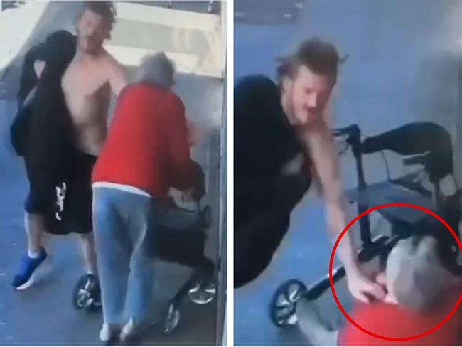 95yo woman knocked out cold on street