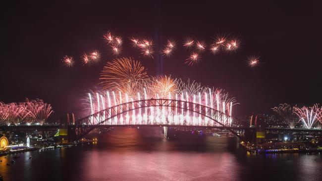 Last year’s New Year’s Eve fireworks on the Sydney Harbour Bridge. Picture: AAP