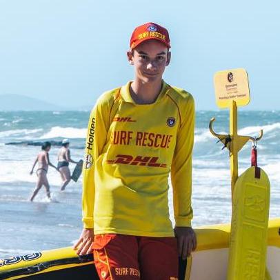 Sid downplayed his heroics in the surf and acknowledged the club and a nearby wind surfer. Picture: Hayley Bracewell