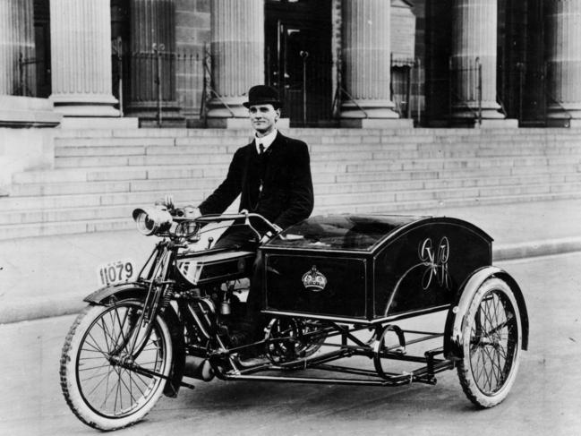 In the early 1920s, mail was delivered using one of these bikes.