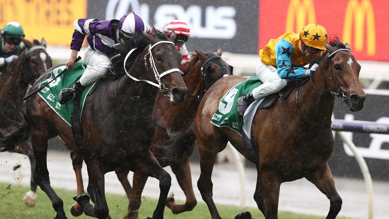 Lindermann (left) is ready to resume with a big run at Randwick on Saturday.