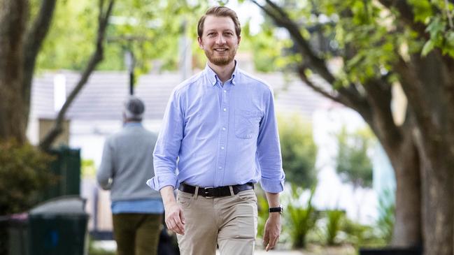 Liberal senator James Paterson, pictured near his home in Melbourne. Picture: Aaron Francis/The Australian