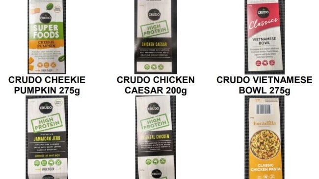 The following products were recalled. Picture: Food Standards Australia