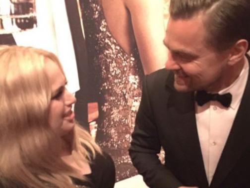 Rebel and Leo hang out at Oscars Afterparty