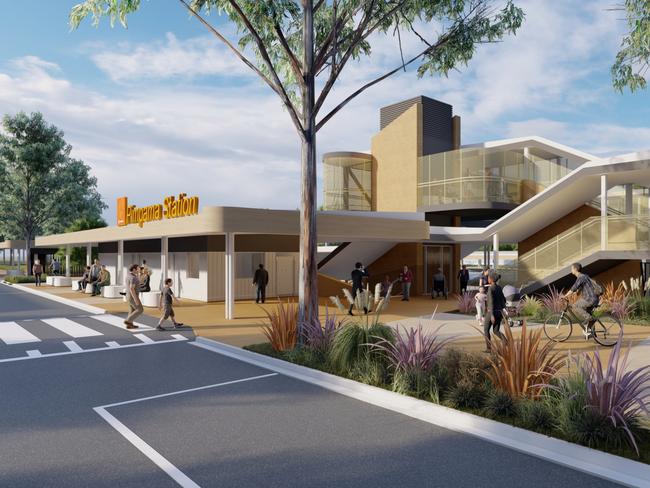 Artist impression of Pimpama Railway station.