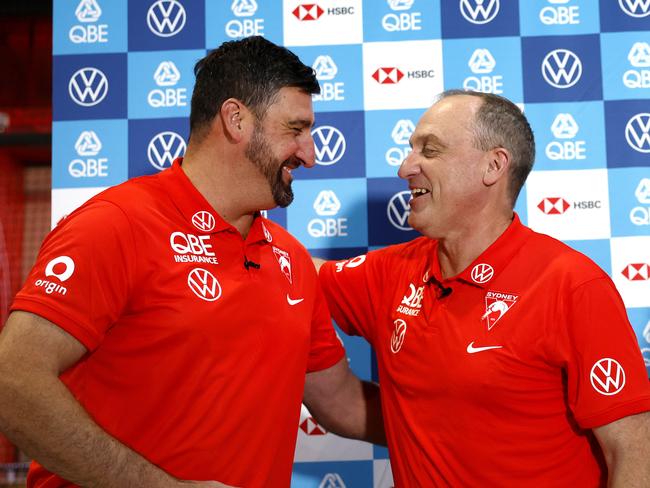 A low-key meeting with John Longmire was the moment Cox found out his aspirations of being an AFL head coach had finally come true. Picture: Phil Hillyard