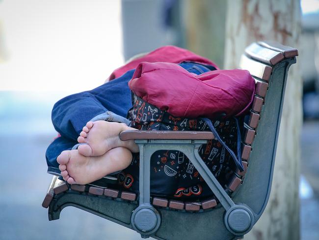 NCA NEWSWIRE BRISBANE AUSTRALIA 18/09/2023A generic photo of a homeless person rough sleepingPicture: Glenn Campbell/NcaNewsWire