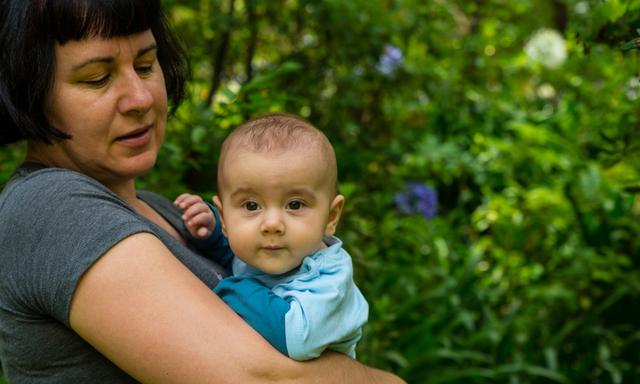 Mel Grogan from Katoomba with her son Jean-Paul. She gave birth at 43. Picture Supplied for Kidspot story by Angela Saurine