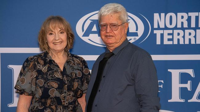 Cheryl Koch and Peter Atkinson at the 2023 AFLNT Hall of Fame. Picture: Pema Tamang Pakhrin