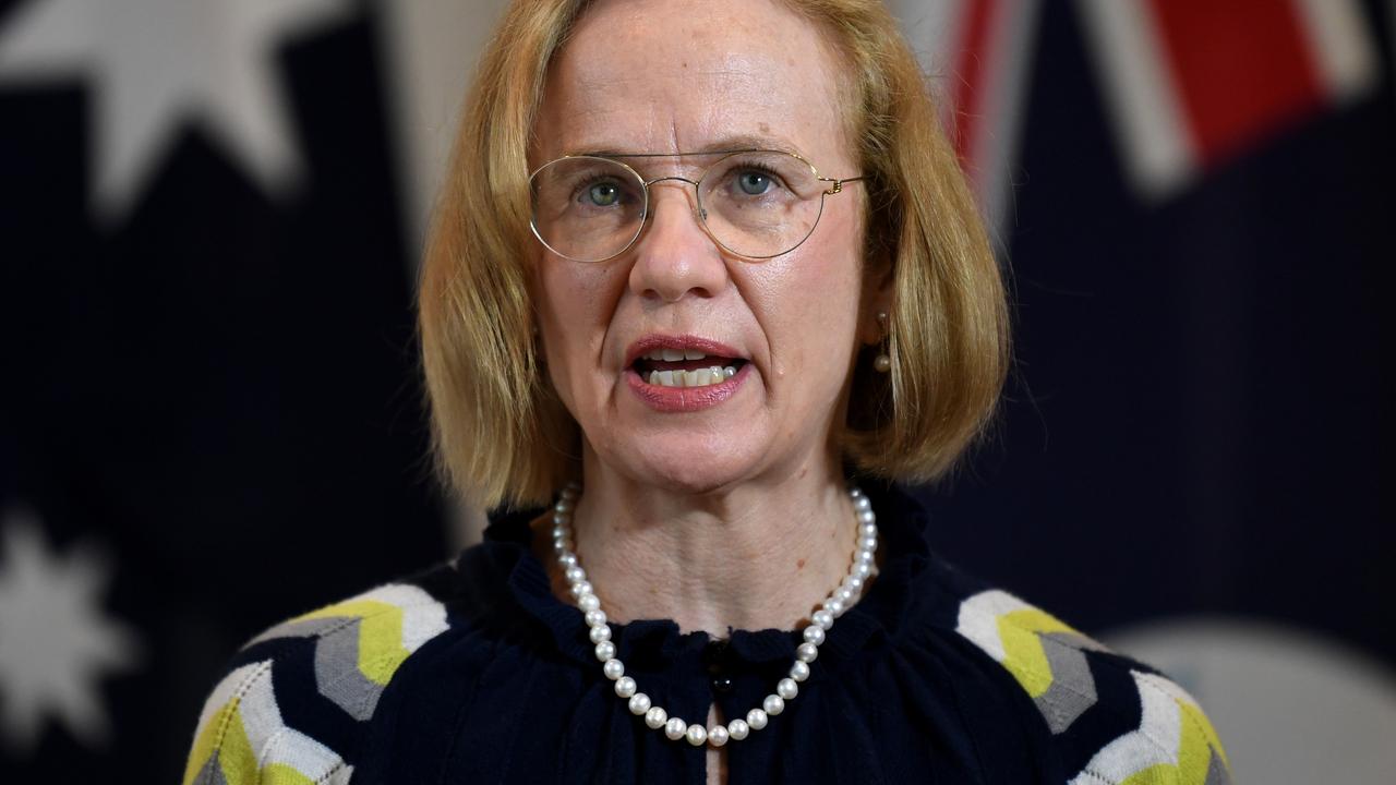 Queensland Chief Health Officer Jeannette Young speaks during a media conference on Thursday. Picture: NCA NewsWire / Dan Peled