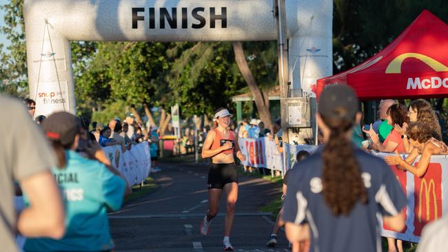 Tarra Brain won the women's 12km at the NT City2Surf on Sunday. Picture: Pema Tamang Pakhrin