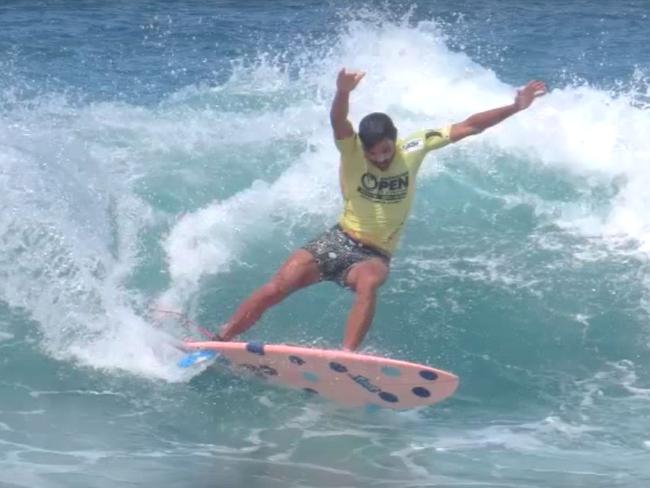 Derek Rielly surfing at Bondi Beach. Picture: Bondi Boardriders Club