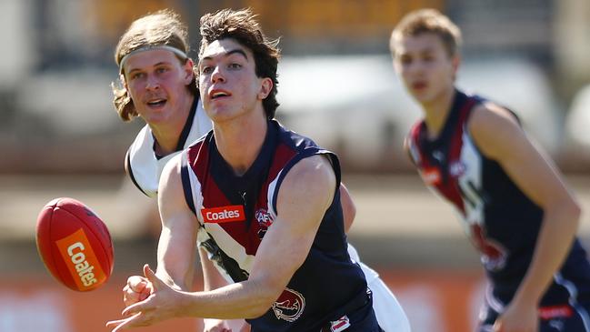 Edwards in action for Sandringham Dragons in the Coates Talent League. Picture: Graham Denholm/AFL Photos