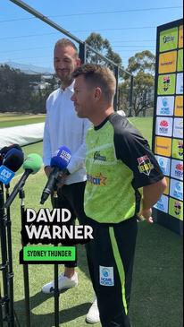 David Warner reflects on being named Thunder BBL captain