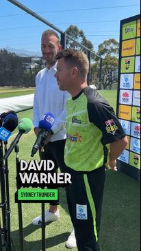 David Warner reflects on being named Thunder BBL captain 