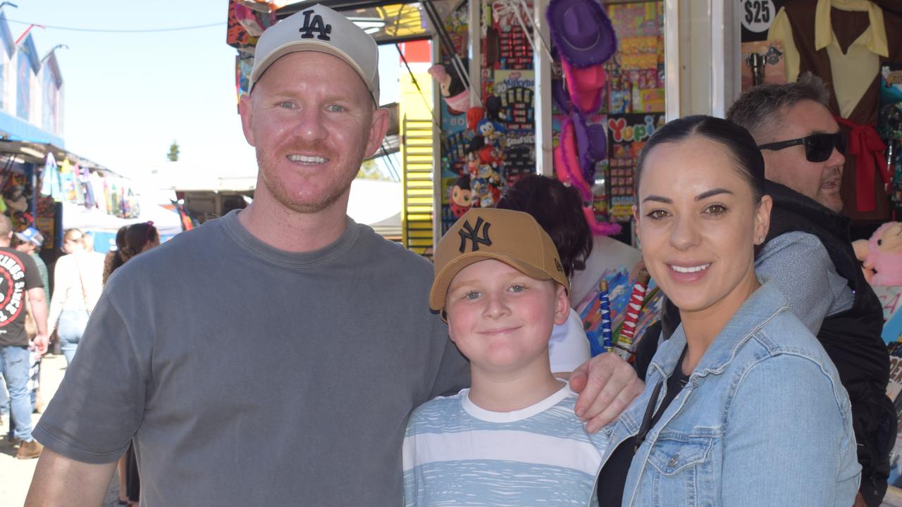 The Taylor family at the Yeppoon Show on Sunday. Picture: Aden Stokes