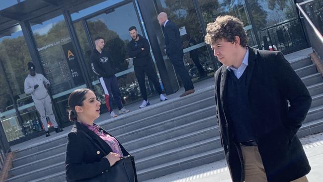 Preston’s James Rance with his lawyer outside Sunshine Magistrates' Court on 06 September.