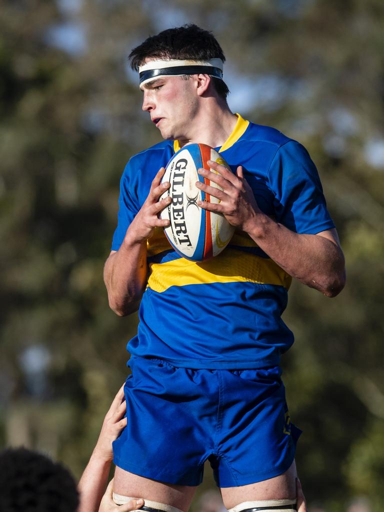 George Griffiths will play in the Qld Reds U18 Grey team alongside schoolmates: Chace Oats, Jeremiah Sialau and William Nason. Picture: Kevin Farmer.