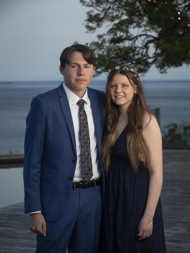 Rosny College Leavers Dinner at Glen Albyn Estate, Cooper Daniels and Kelsey Swanson. Picture: Chris Kidd