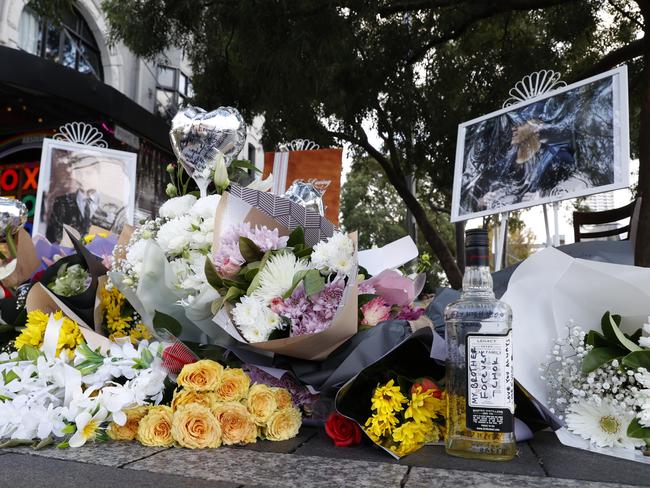 DAILY TELEGRAPH APRIL 12, 2022. Tribute for Evander Tuala on Oxford St in Darlinghurst after he passed away last night at St Vincent's Hospital. Picture: Jonathan Ng