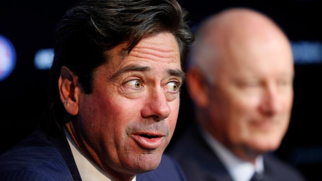 Gillon McLachlan is in isolation. Picture: Michael Willson/AFL Photos