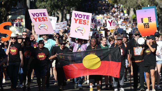 Sunday’s Sydney Walk for Yes. Picture: John Feder/The Australian