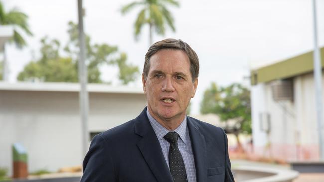 Queensland Mines Minister Anthony Lynham in Moranbah the day after the explosion at Anglo American’s Grosvenor coal mine. Photo : Daryl Wright