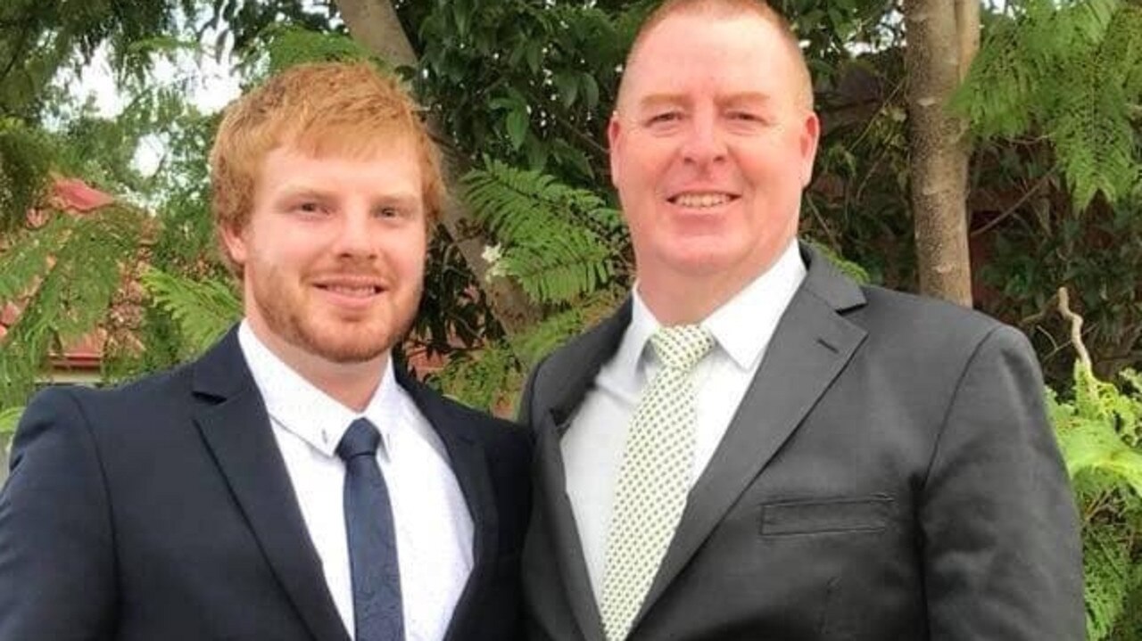 Jaydon Beveridge (left) with his father, former NBL coach Rob Beveridge. Picture: Facebook