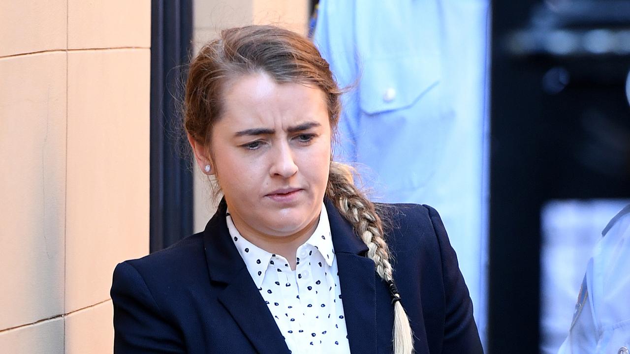 Cathrina Cahill is seen leaving the Supreme Court in Sydney on October 22, 2018. Picture: AAP/Joel Carrett