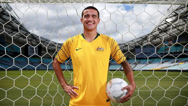 Socceroos veteran Tim Cahill at ANZ Stadium where he will represent Australia for the last time, in a friendly against Lebanon. Picture: Toby Zerna