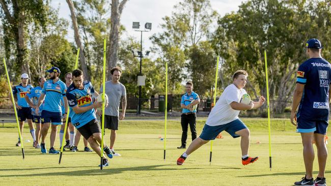 The Gold Coast Titans Physical Disability Team at training: Jerad Williams