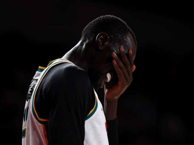 JackJumper Majok Deng during Saturday’s thrashing by Illawarra. (Photo by Jason McCawley/Getty Images)