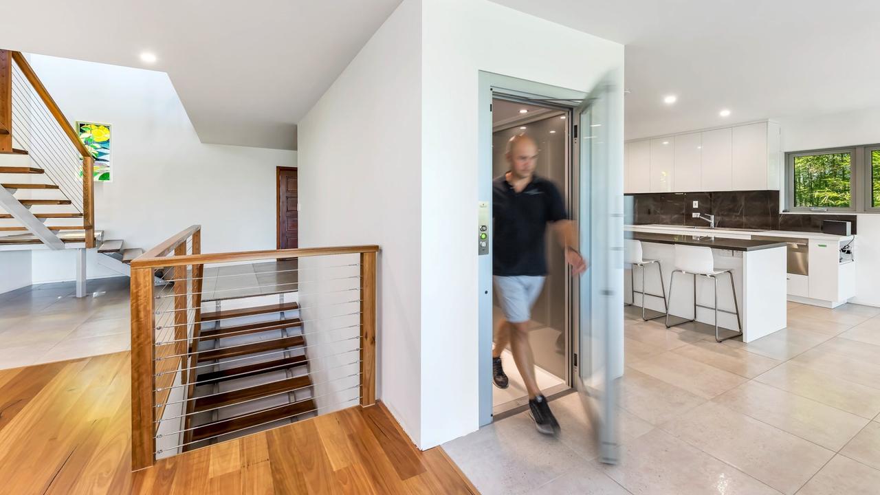 Lifts are becoming a central feature of more Australian houses as our ageing population looks to remain independent and at home. Picture: Easy Living Home Elevators.