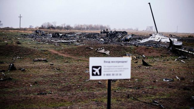 Parts of the Malaysia Airlines Flight MH17 at the crash site in Hrabove, about 80km east of Donetsk. Picture: Dimitar Dilkoff /AFP