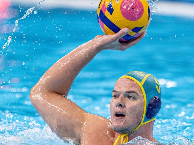 Aussie Sharks co-captain Nathan Power at the World Aquatics Championships in Doha 2024.