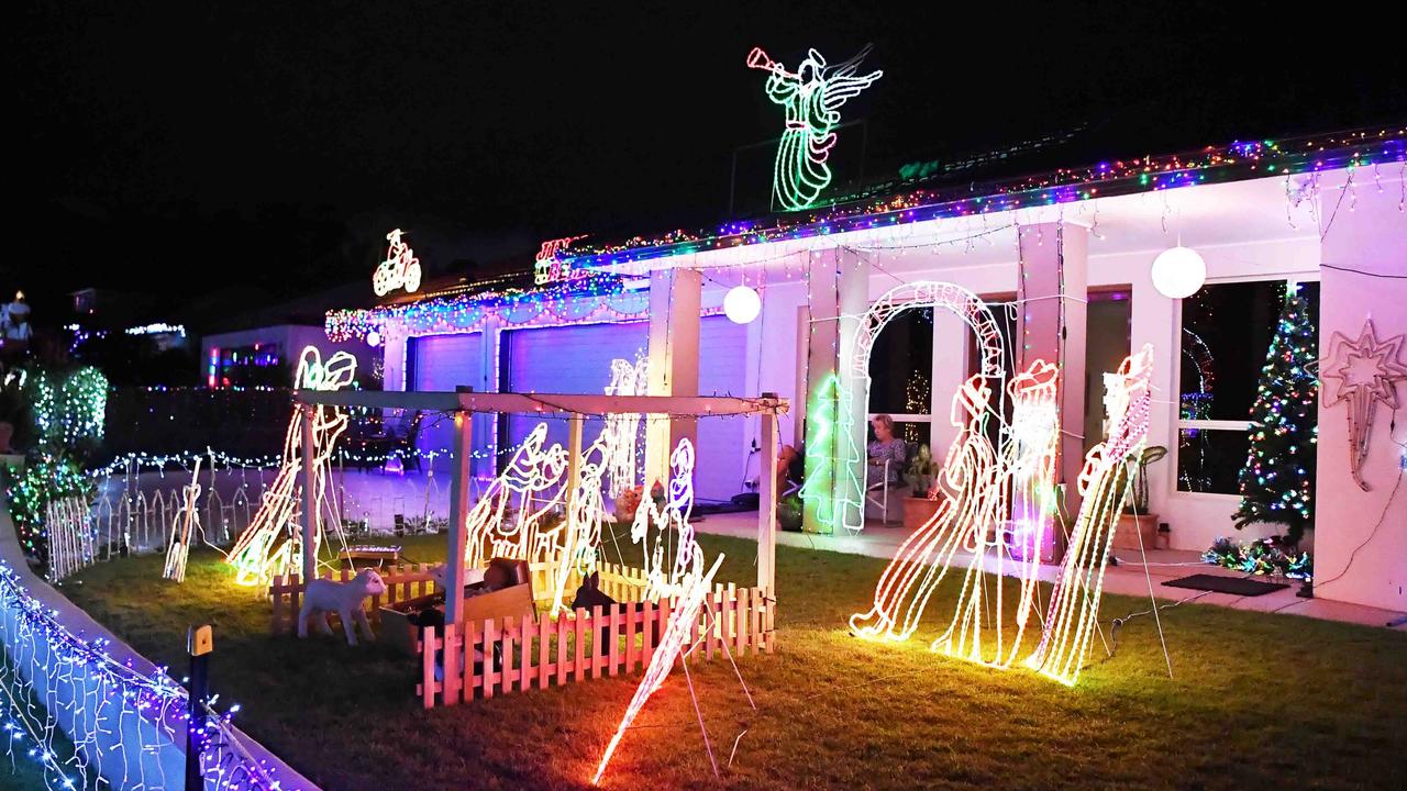 Chrsitmas lights on Rainsford Place, Buderim. Picture: Patrick Woods.