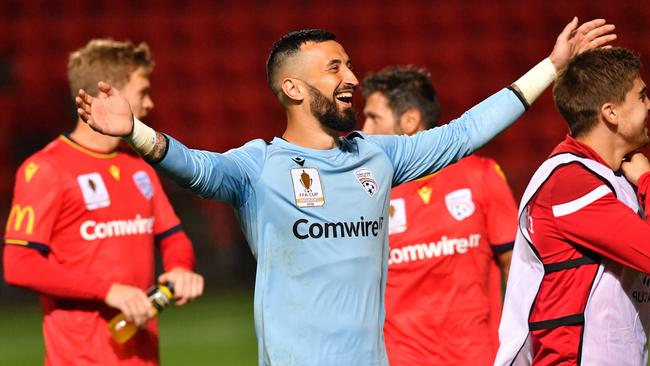 Adelaide United goalkeeper Paul Izzo has signed a two-year extension to his Reds contract. Picture: AAP Image/David Mariuz