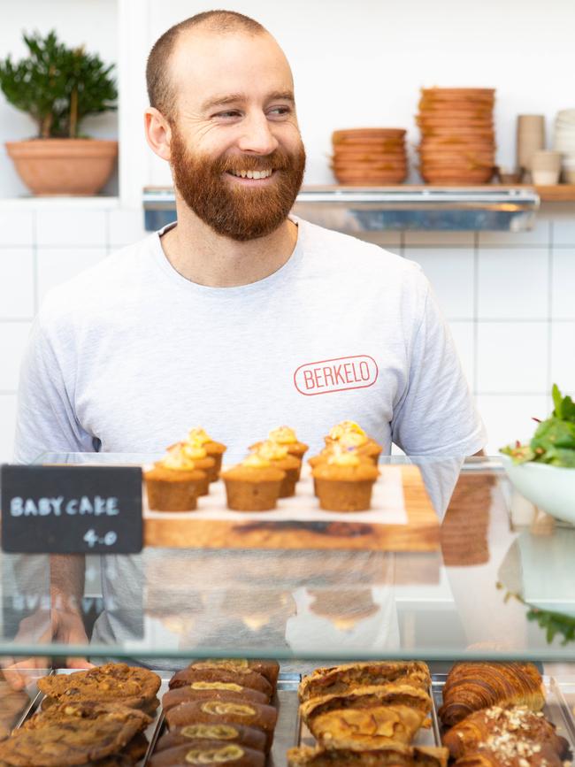 Tom Eadie with a display of Berkelo pastries.