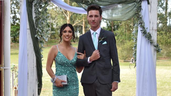 Jenaya Hooper and Jhye Lobegeier at the Gympie State High School Formal 2022.