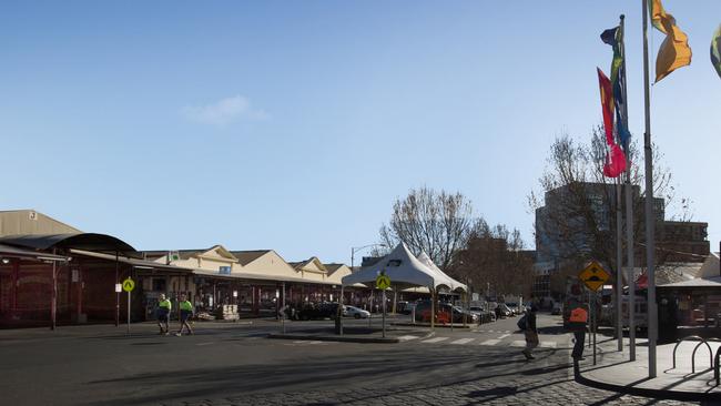 The Queen St area where the market pavilion will be built. Pic: City of Melbourne