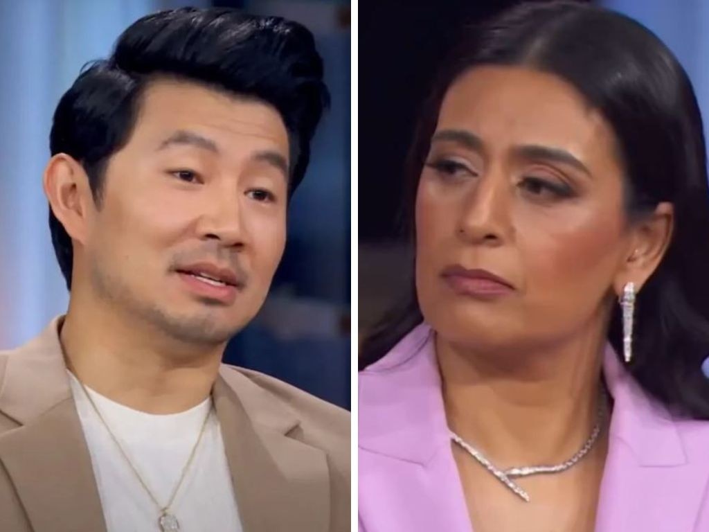 Chinese-born actor Simu Liu (left), an investor on the Shark Tank-style show, said the Boba product was “cultural appropriation”. Business titan Manjit Minhas (right) disagreed and invested in the company. Picture: CBS