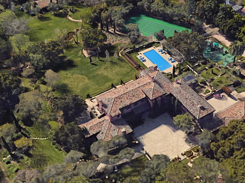 Prince Harry and Meghan Markle’s opulent Montecito estate. Picture: Google Maps