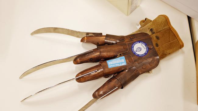 A seized Freddy Krueger glove. Picture: Sam Ruttyn