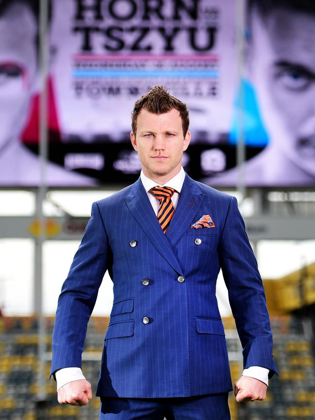 Jeff Horn at Queensland Country Bank Stadium. Picture: Alix Sweeney