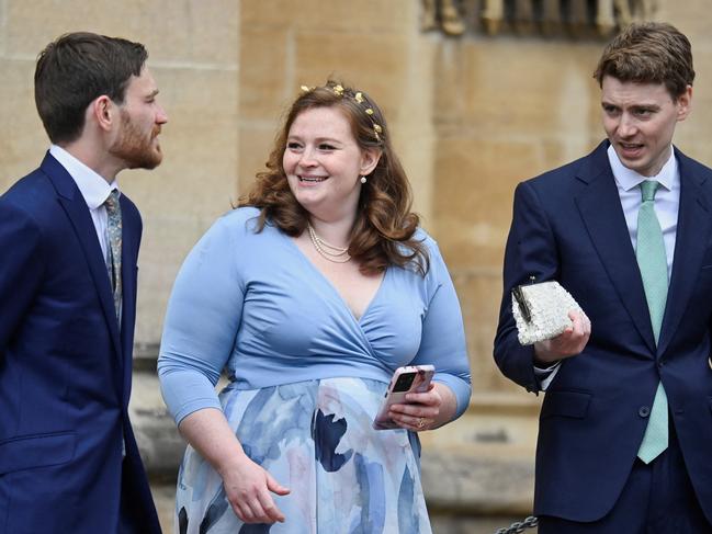 The children of Tony Blair — Kathryn, Euan and Nicky — attend the service. Picture: TobyMelville/Getty