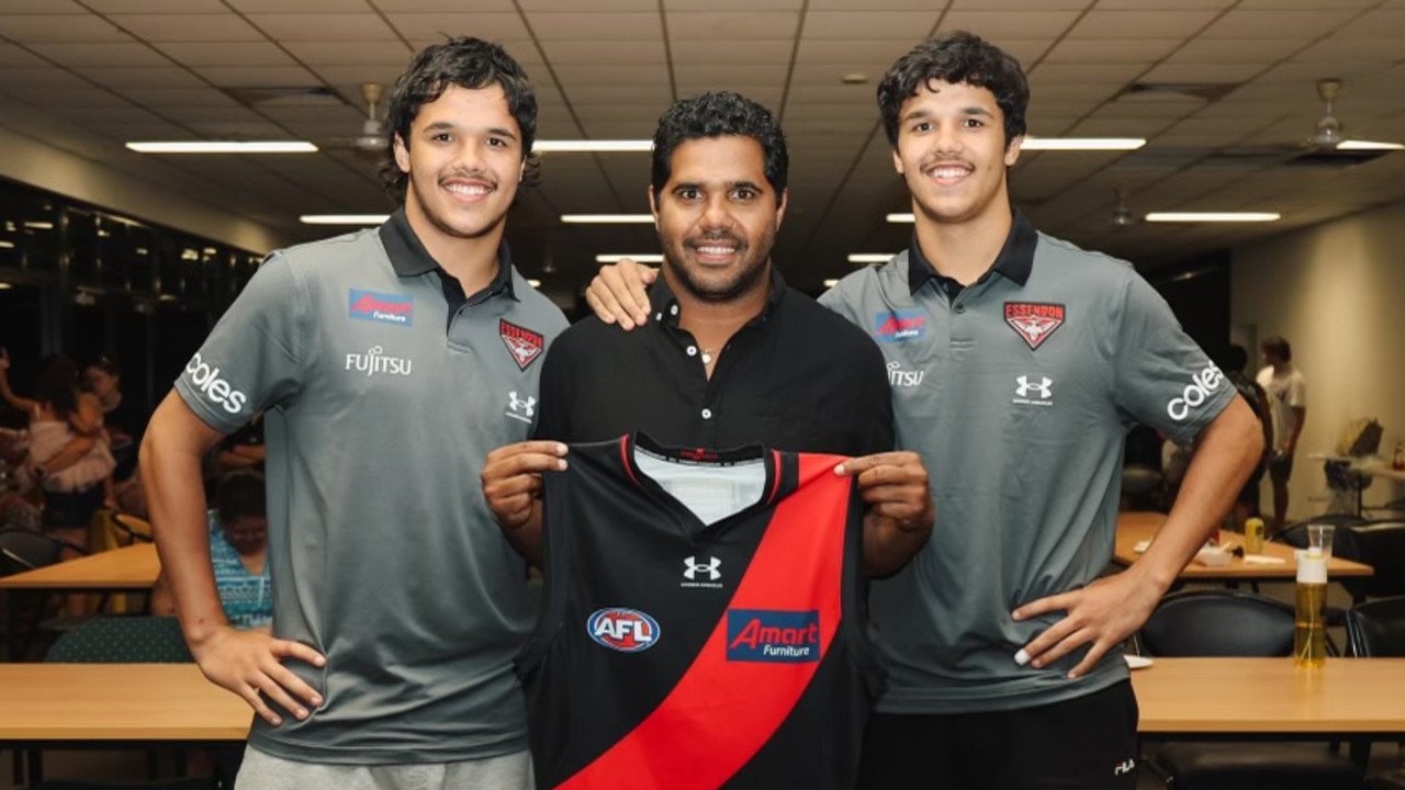 The sons of former player Alwyn Davey Sr Jayden and Alwyn Jr were both snapped up by the Bombers. Picture: Essendon Football Club