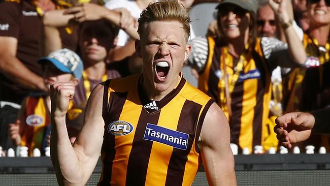 Passionate Hawks star James Sicily has found a way to enhance his calm on the footy field. Picture: Wayne Ludbey