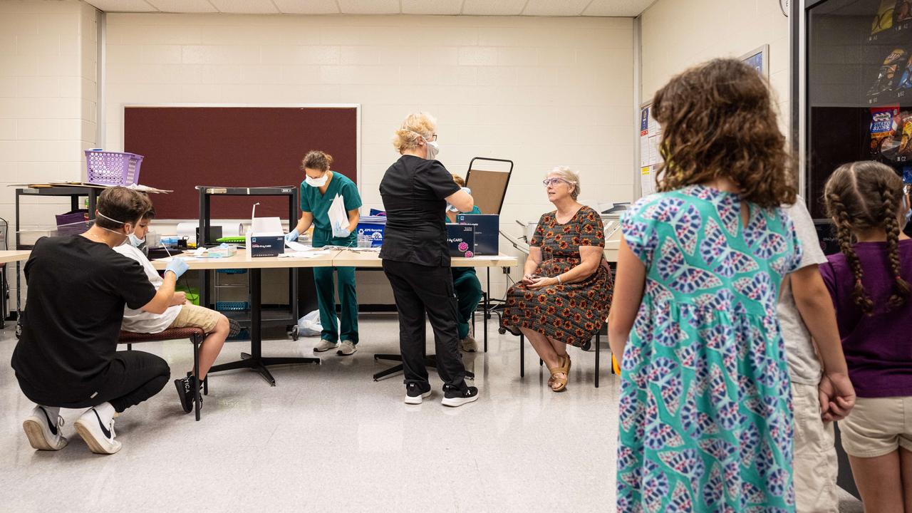 Testing at Brandeis Elementary School on August 17, 2021 in Louisville, Kentucky. Picture: Jon Cherry/Getty Images/