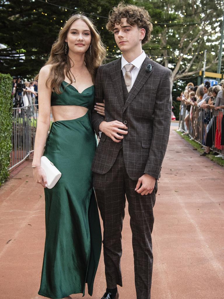 Jack Wilson and partner Kiara McMahon at St Mary's College formal at Picnic Point, Friday, March 24, 2023. Picture: Kevin Farmer